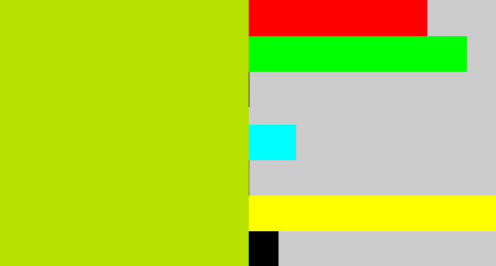 Hex color #b7e100 - green/yellow