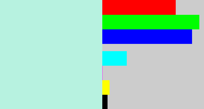 Hex color #b7f2e0 - pale aqua
