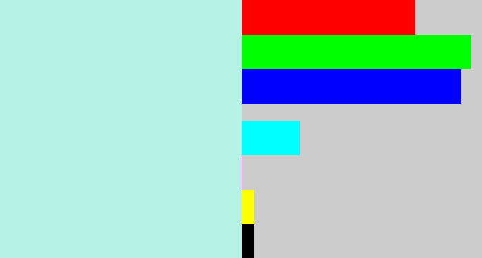 Hex color #b7f2e7 - pale aqua