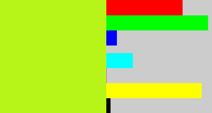 Hex color #b7f519 - yellowgreen