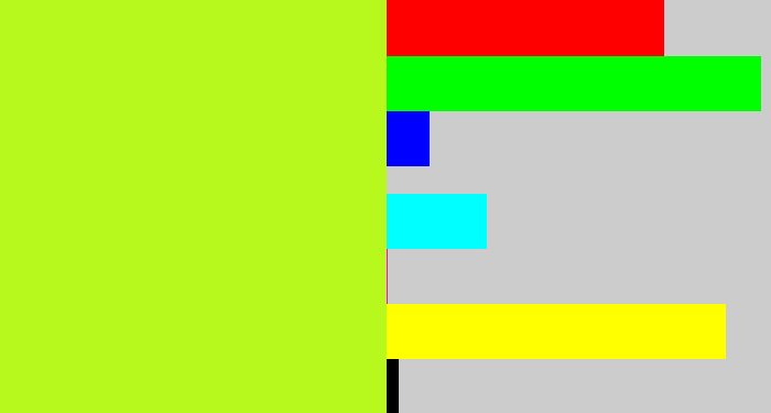 Hex color #b7f81d - yellowgreen