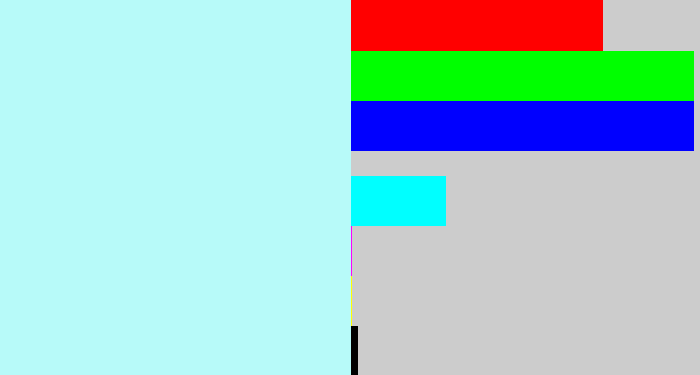 Hex color #b7faf9 - pale cyan