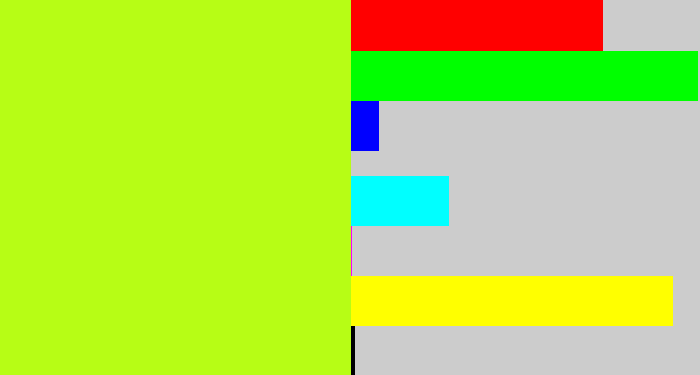Hex color #b7fd15 - yellowgreen