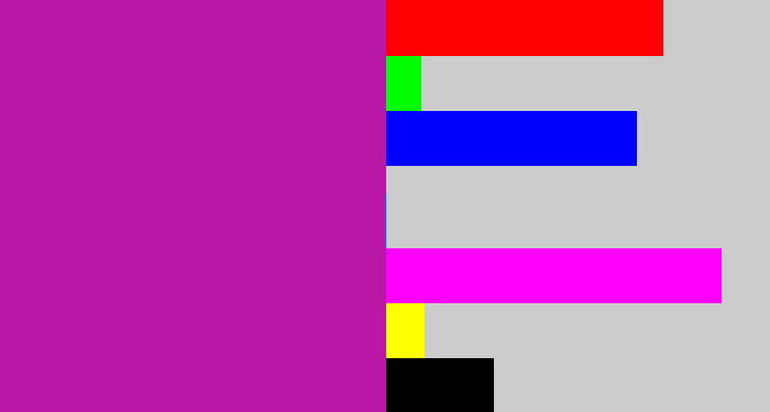 Hex color #b818a5 - barney