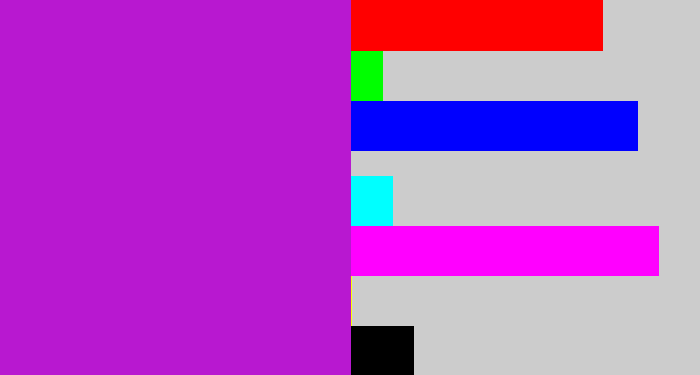 Hex color #b818d0 - barney
