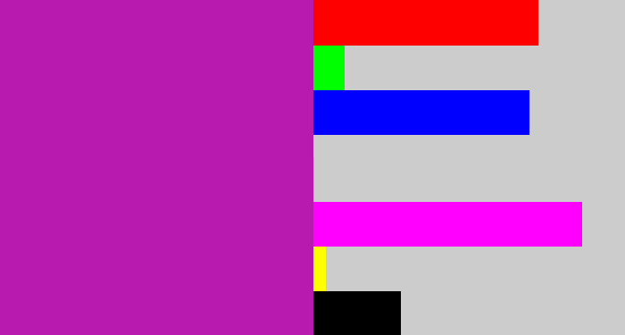 Hex color #b81ab0 - barney