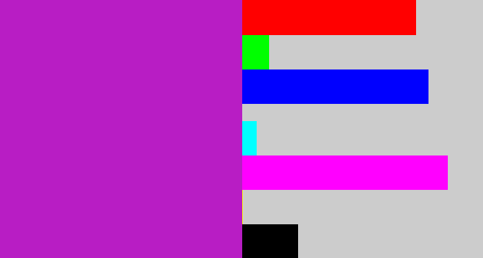 Hex color #b81dc4 - barney