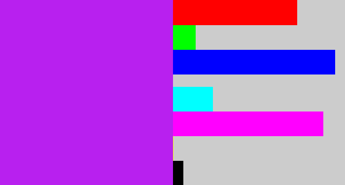 Hex color #b820ef - neon purple