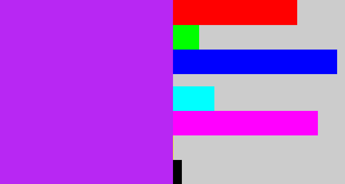 Hex color #b827f3 - electric purple