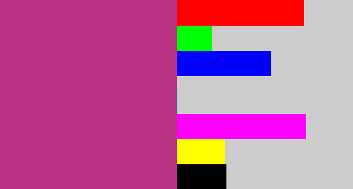 Hex color #b83286 - dark pink