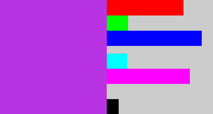 Hex color #b833e4 - electric purple