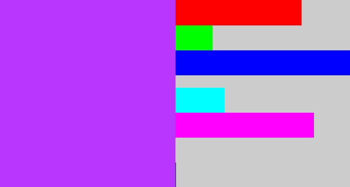 Hex color #b836fe - electric purple