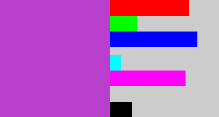 Hex color #b83fcc - purpley pink