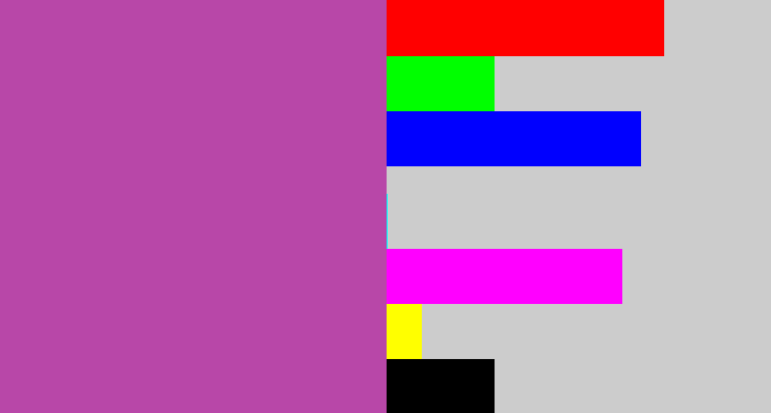 Hex color #b847a8 - ugly purple