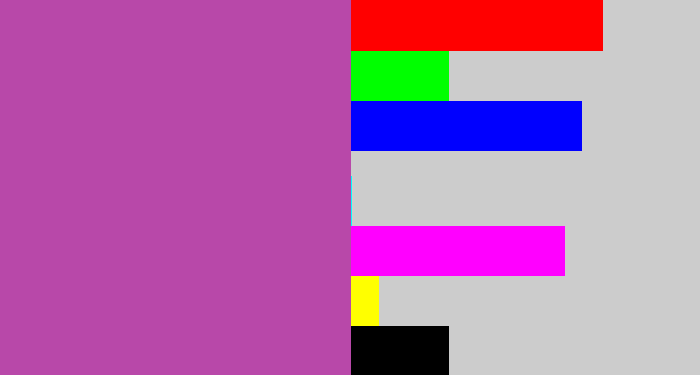 Hex color #b848a9 - ugly purple