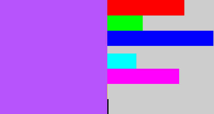 Hex color #b854fc - bright lavender