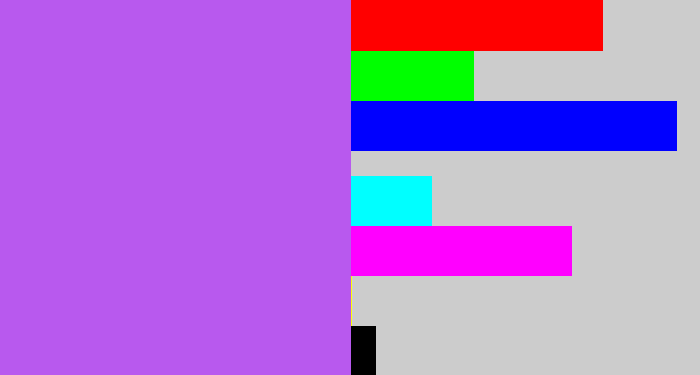 Hex color #b859ee - lighter purple