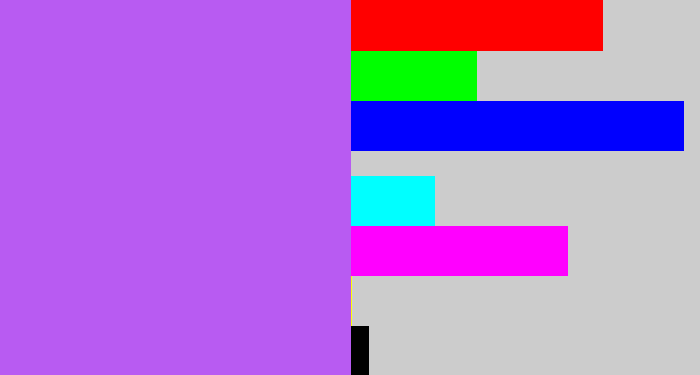 Hex color #b85bf2 - lighter purple