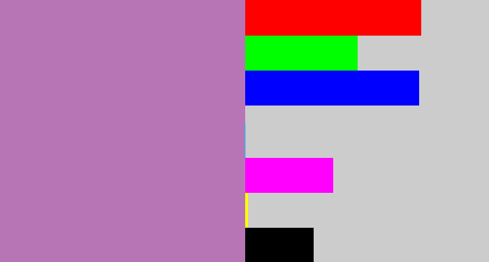 Hex color #b875b6 - soft purple