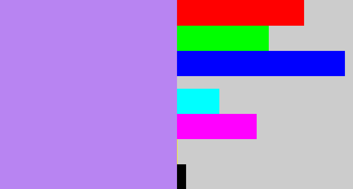 Hex color #b884f2 - light purple