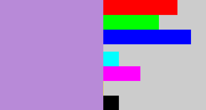 Hex color #b88ad8 - pale purple