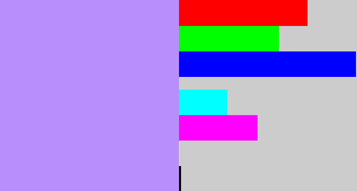 Hex color #b88efc - liliac