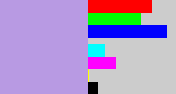 Hex color #b89ae3 - pale purple