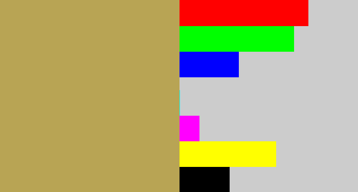 Hex color #b8a454 - camel