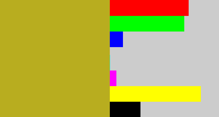 Hex color #b8ad1f - snot
