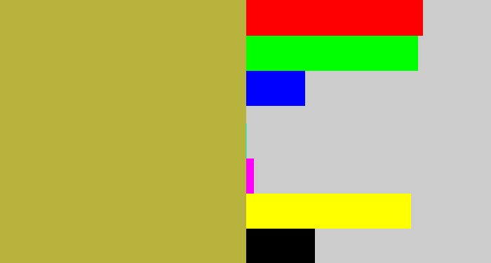 Hex color #b8b33d - booger