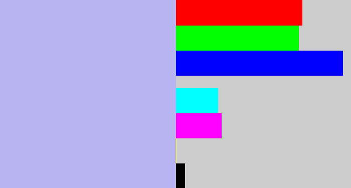 Hex color #b8b3f1 - light periwinkle