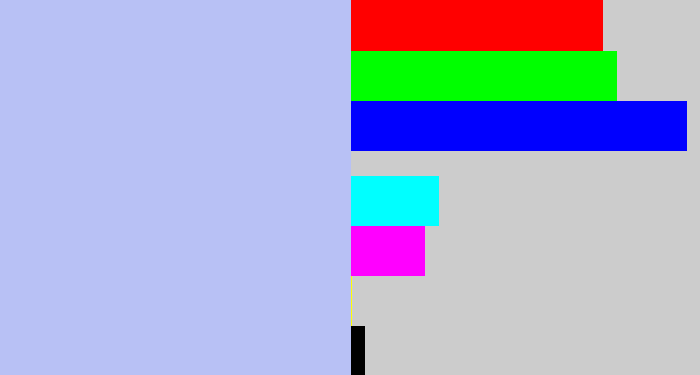 Hex color #b8c1f5 - light periwinkle