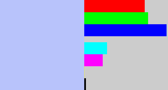 Hex color #b8c3fb - light periwinkle