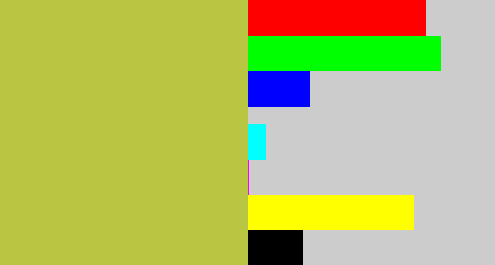 Hex color #b8c641 - booger