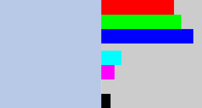 Hex color #b8c9e7 - light blue grey