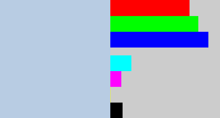 Hex color #b8cce3 - light blue grey