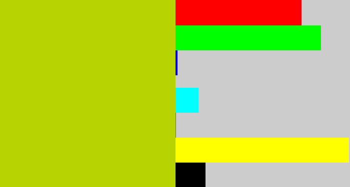 Hex color #b8d302 - green/yellow