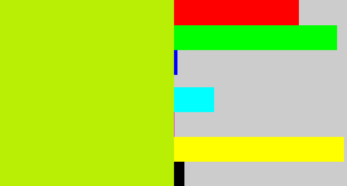 Hex color #b8ef04 - chartreuse