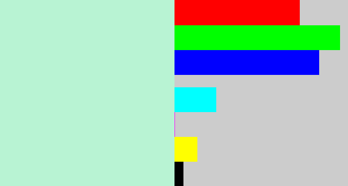 Hex color #b8f3d3 - pale turquoise
