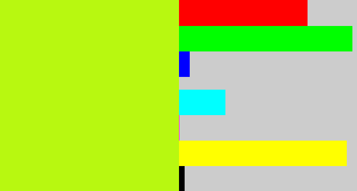 Hex color #b8f810 - yellowgreen