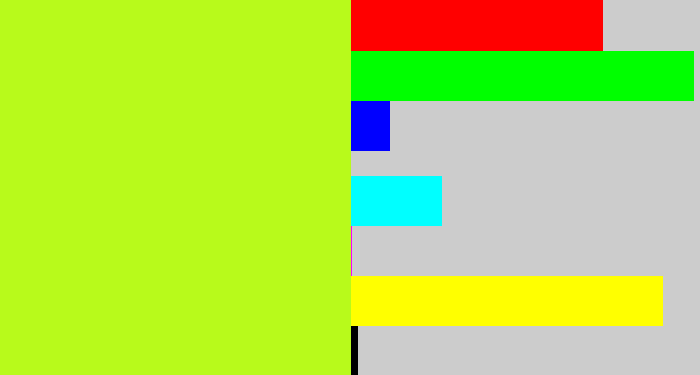 Hex color #b8fa1b - yellowgreen