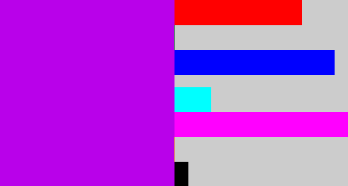Hex color #b901ea - vibrant purple