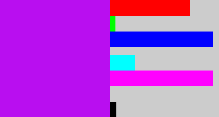 Hex color #b90ef0 - neon purple