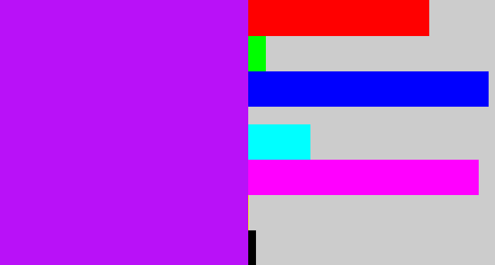 Hex color #b911f8 - neon purple