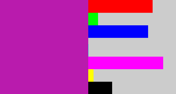 Hex color #b91bad - barney