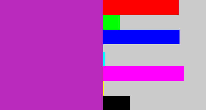 Hex color #b929bc - barney