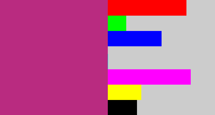 Hex color #b92b80 - dark pink
