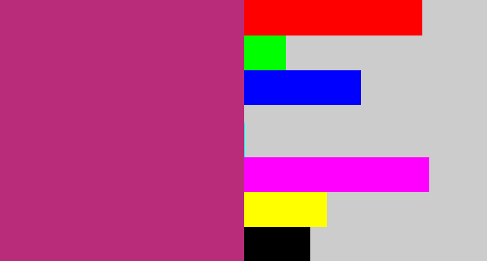 Hex color #b92c7a - dark pink