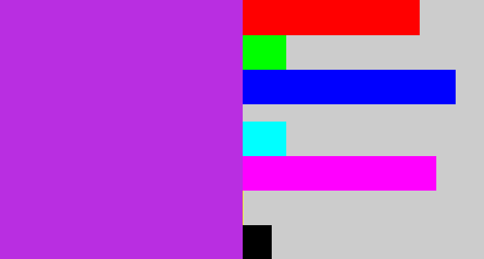 Hex color #b92ee1 - purple/pink