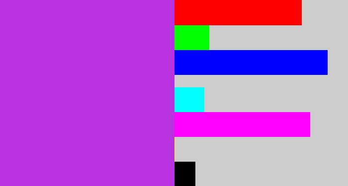 Hex color #b932e0 - purple/pink